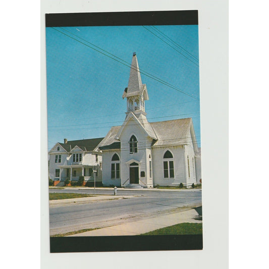 Harrington DE Delaware Asbury Methodist Church Chrome Postcard FW Brueckmann