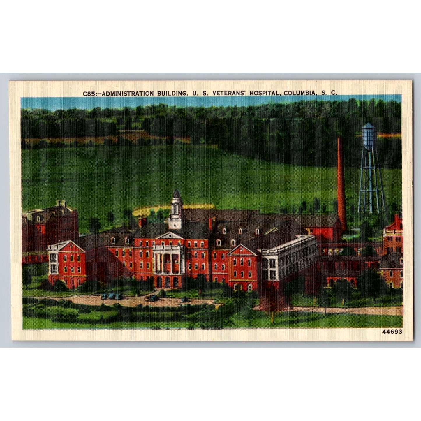 Columbia SC South Carolina US Veterans Hospital Admin Building 1930s Postcard