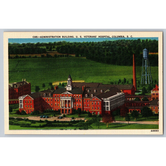 Columbia SC South Carolina US Veterans Hospital Admin Building 1930s Postcard