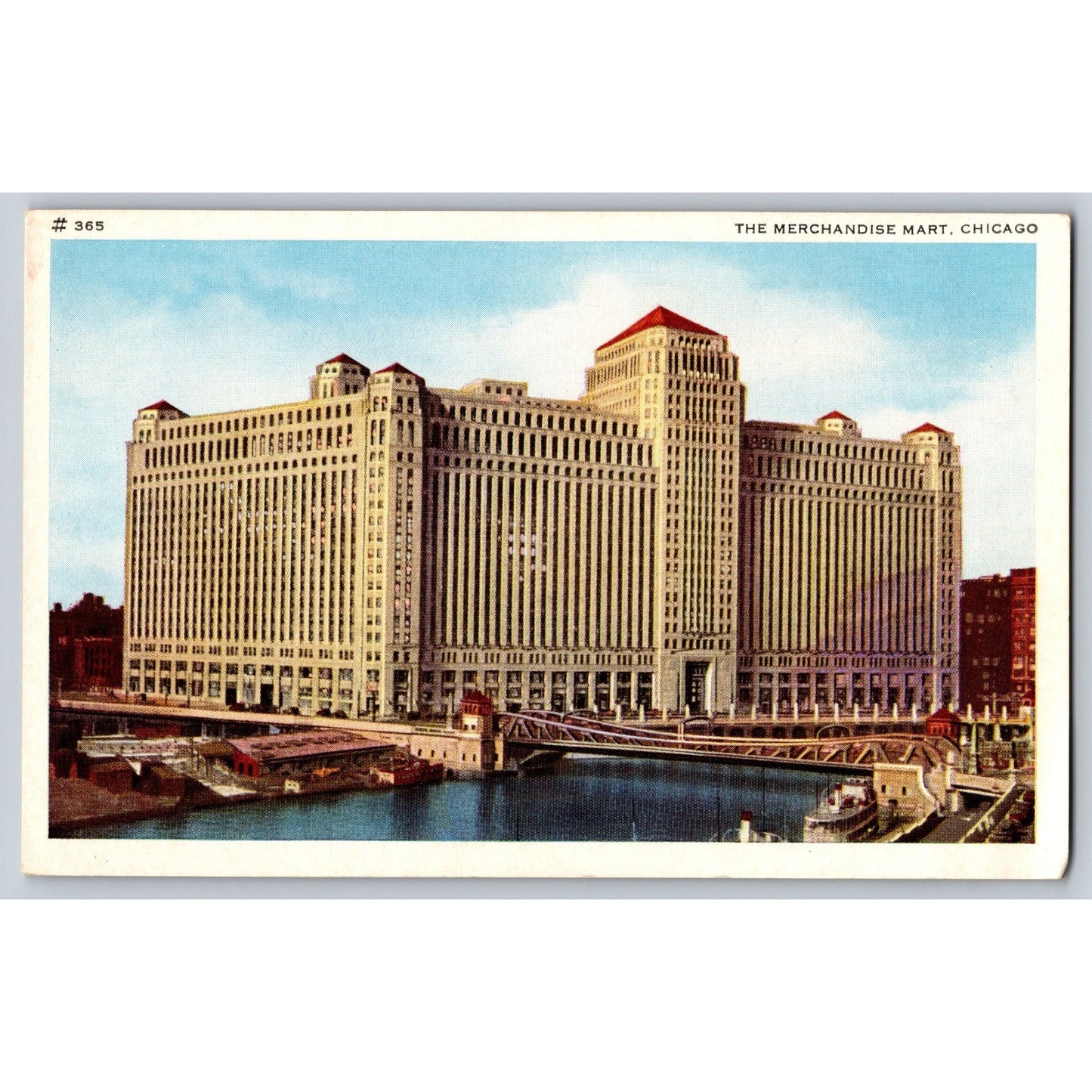 Chicago IL Illinois Merchandise Mart World's Largest Building Postcard Unused