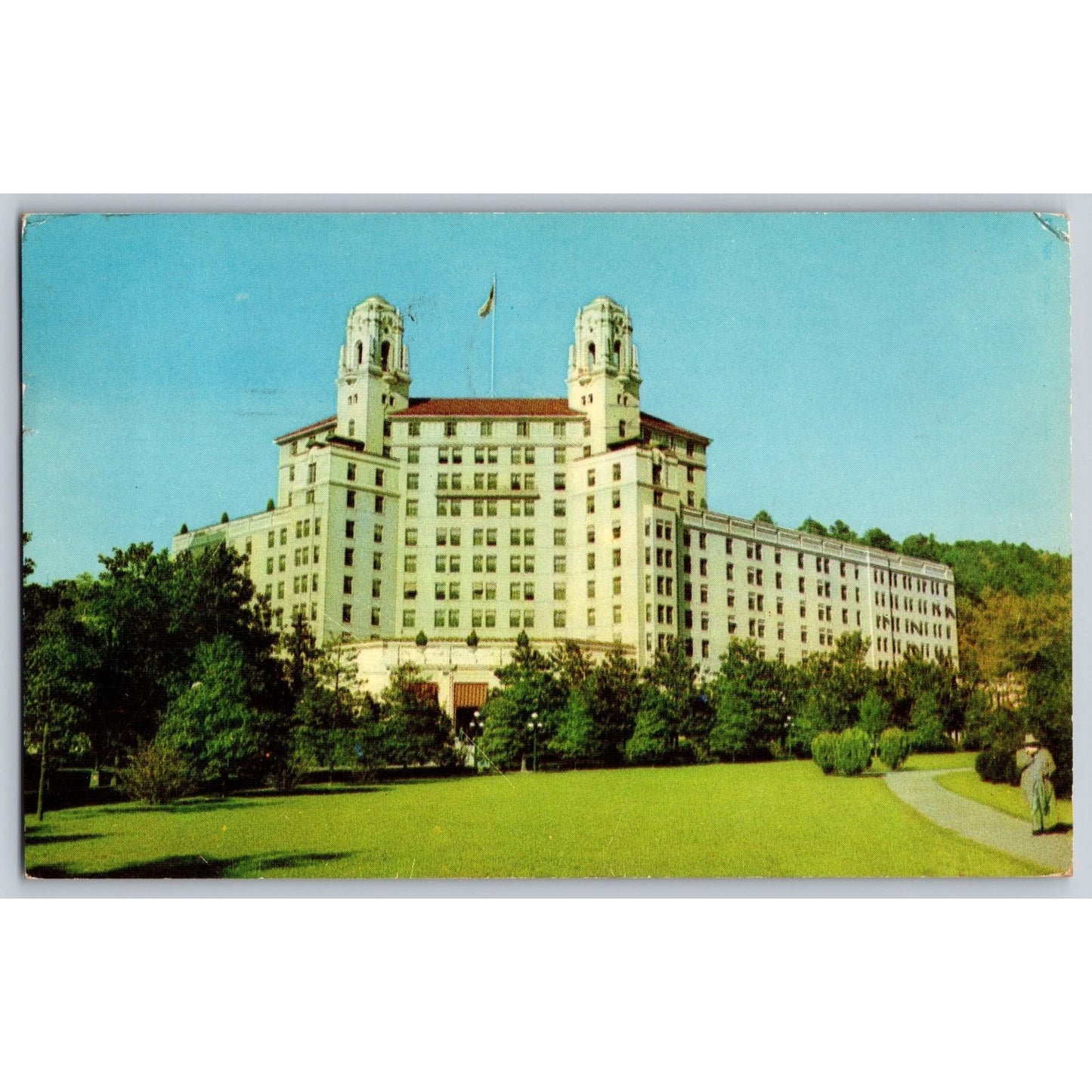 Hot Springs National Park AR Arkansas Arlington Hotel 1956 Chrome Postcard Used
