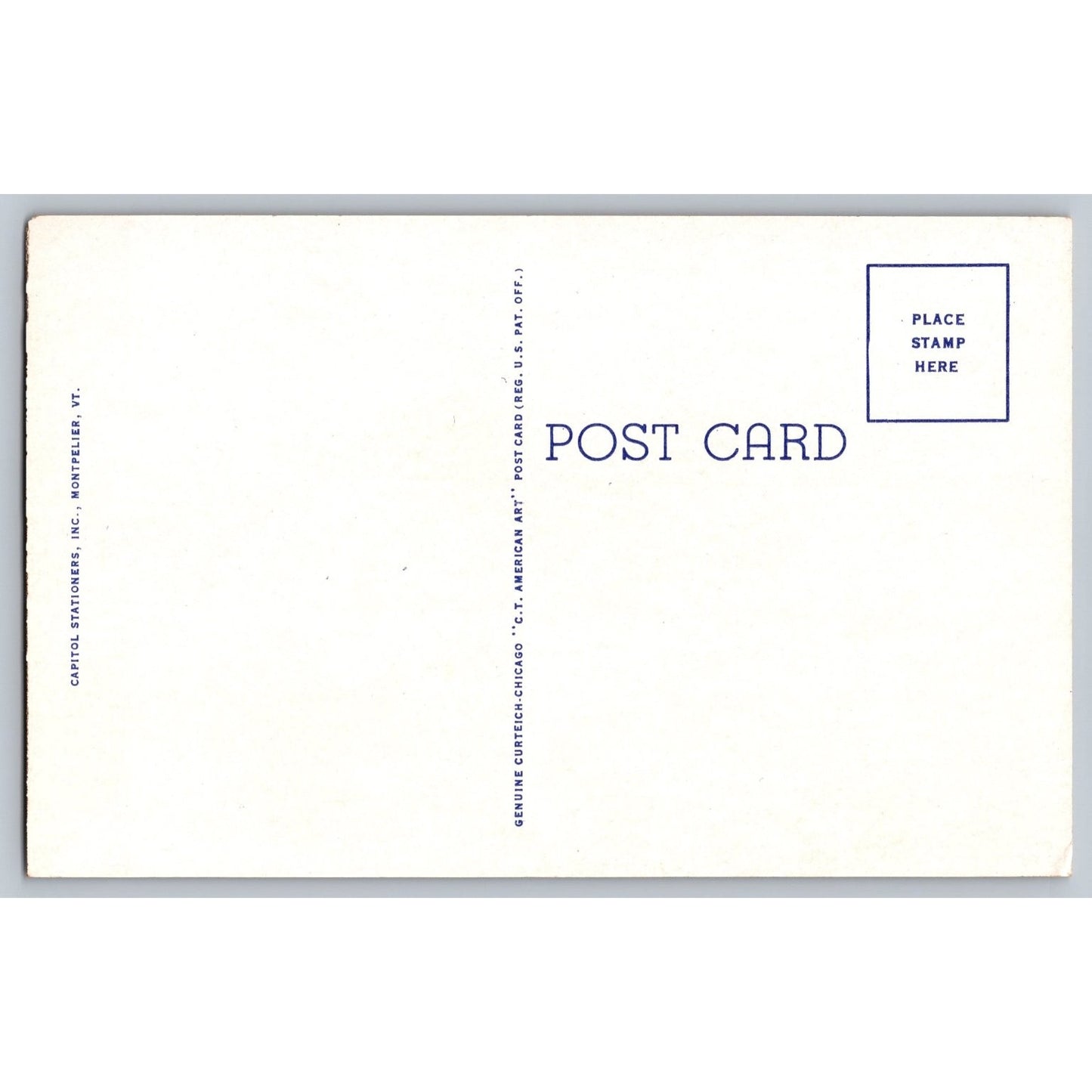 Barre VT Vermont Barre City Hospital White Border Postcard Unused Curt Teich