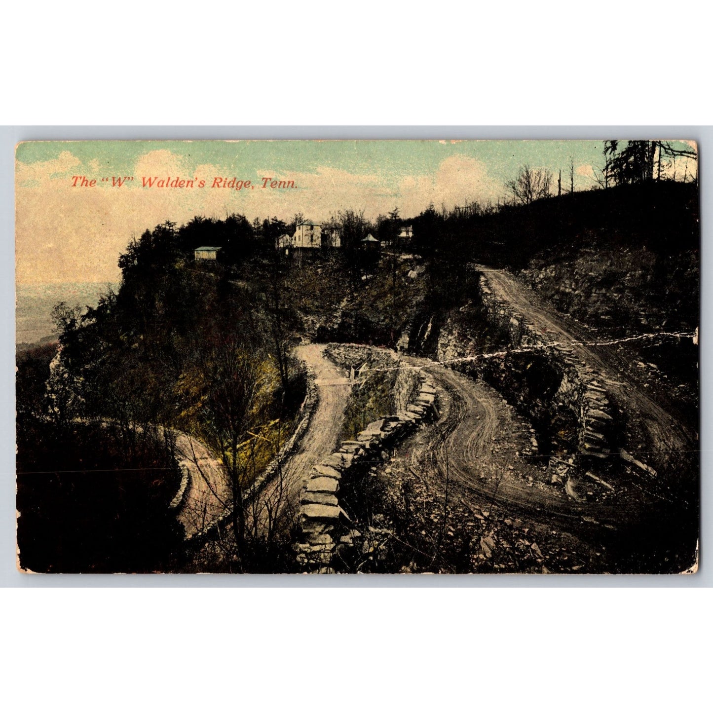 Waldens Ridge TN Tennessee The W Landscape 1915 Undivided Back Postcard Used
