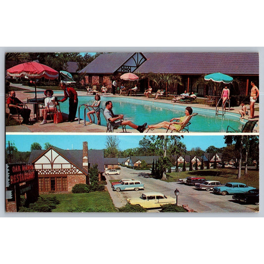 Baton Rouge LA Louisiana Oak Manor Motor Hotel Chrome Postcard Unused
