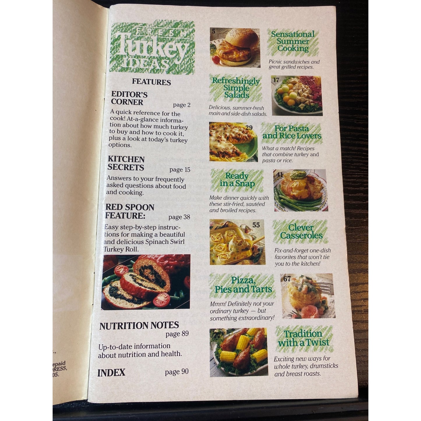 Betty Crocker Fresh Turkey Ideas Recipe Book No. 46 June 1990 Quick & Easy Meals