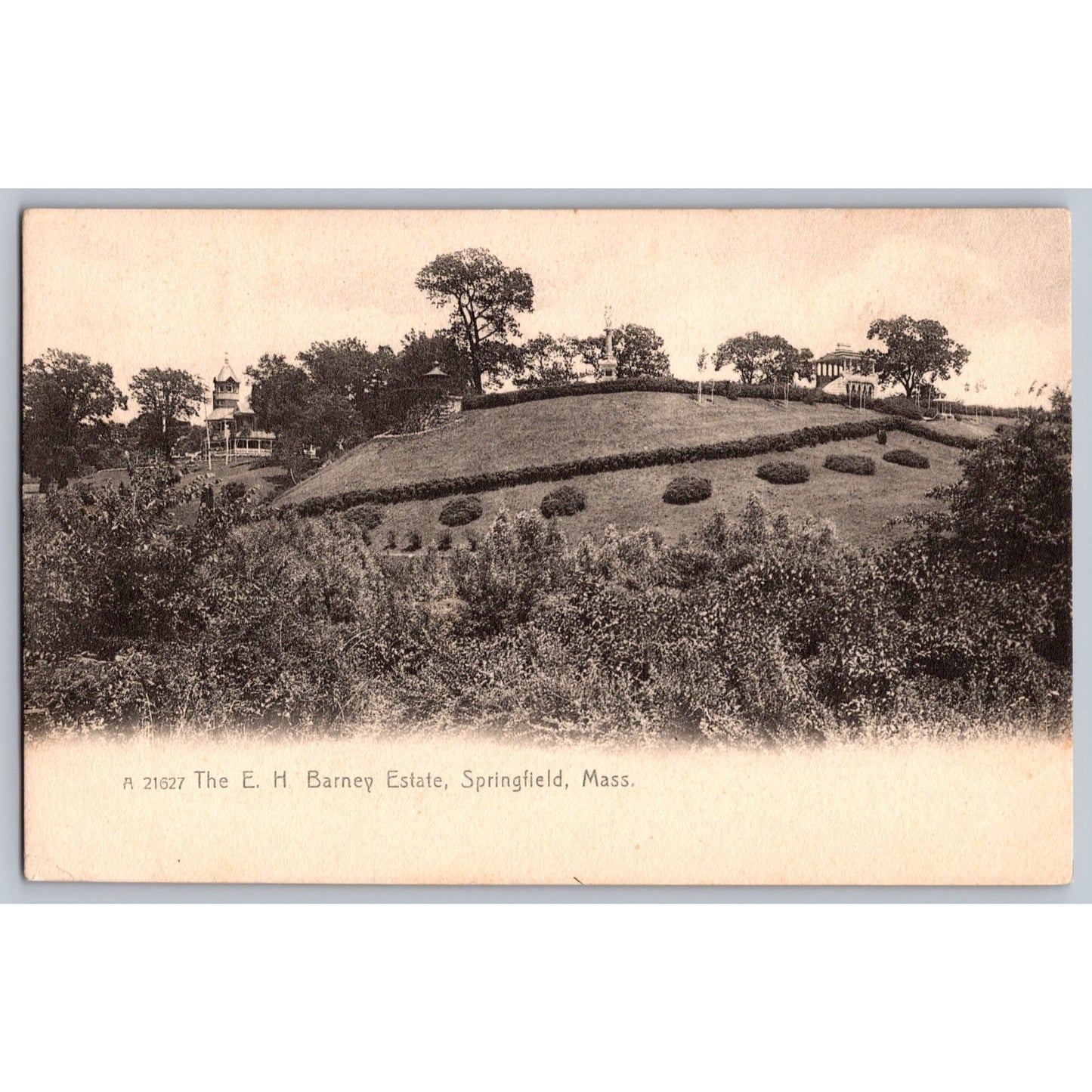 Springfield MA Massachusetts E.H. Barney Estate Early 1900s Postcard Unused
