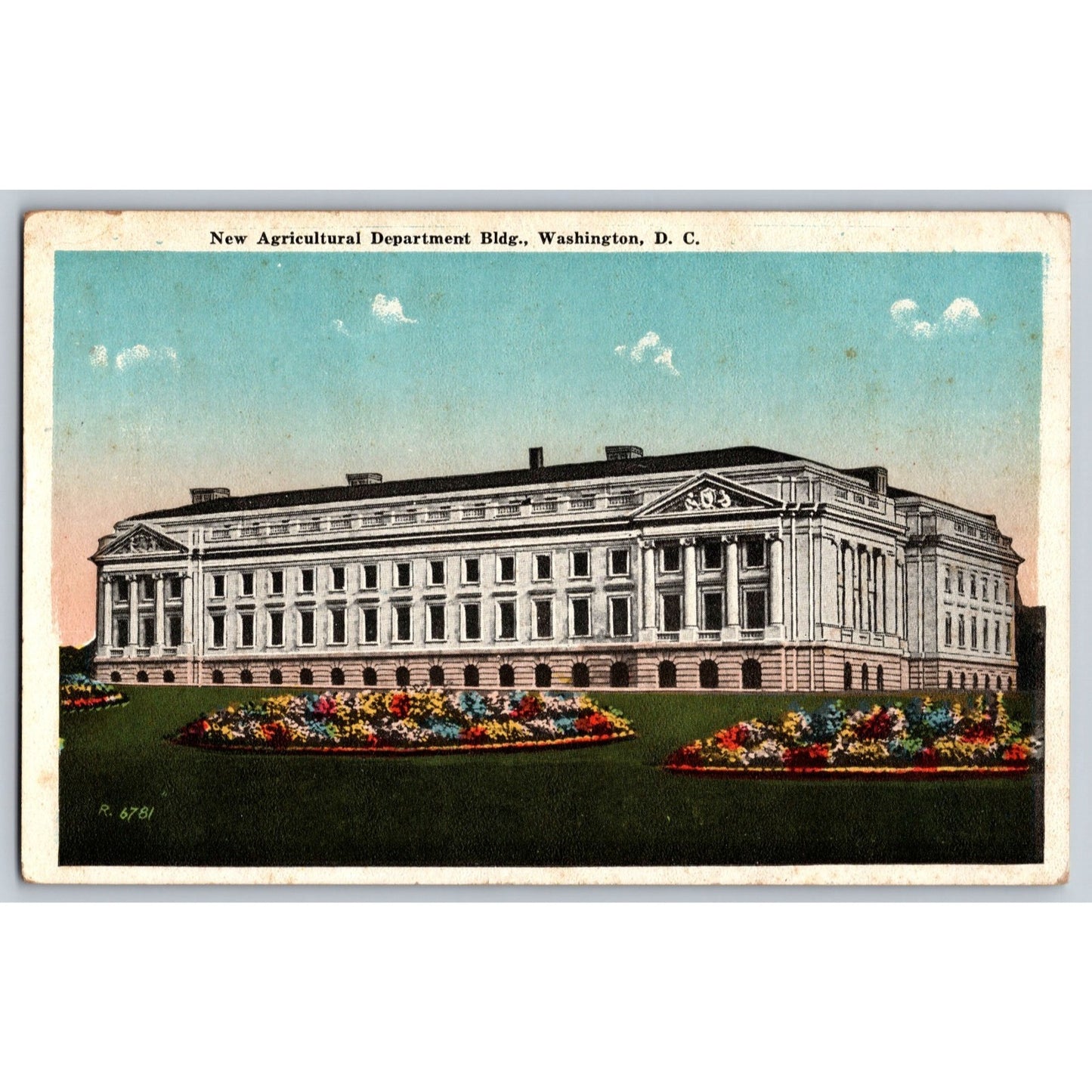 Washington DC District of Columbia Dept of Agriculture White Border Postcard