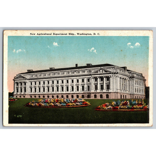 Washington DC District of Columbia Dept of Agriculture White Border Postcard