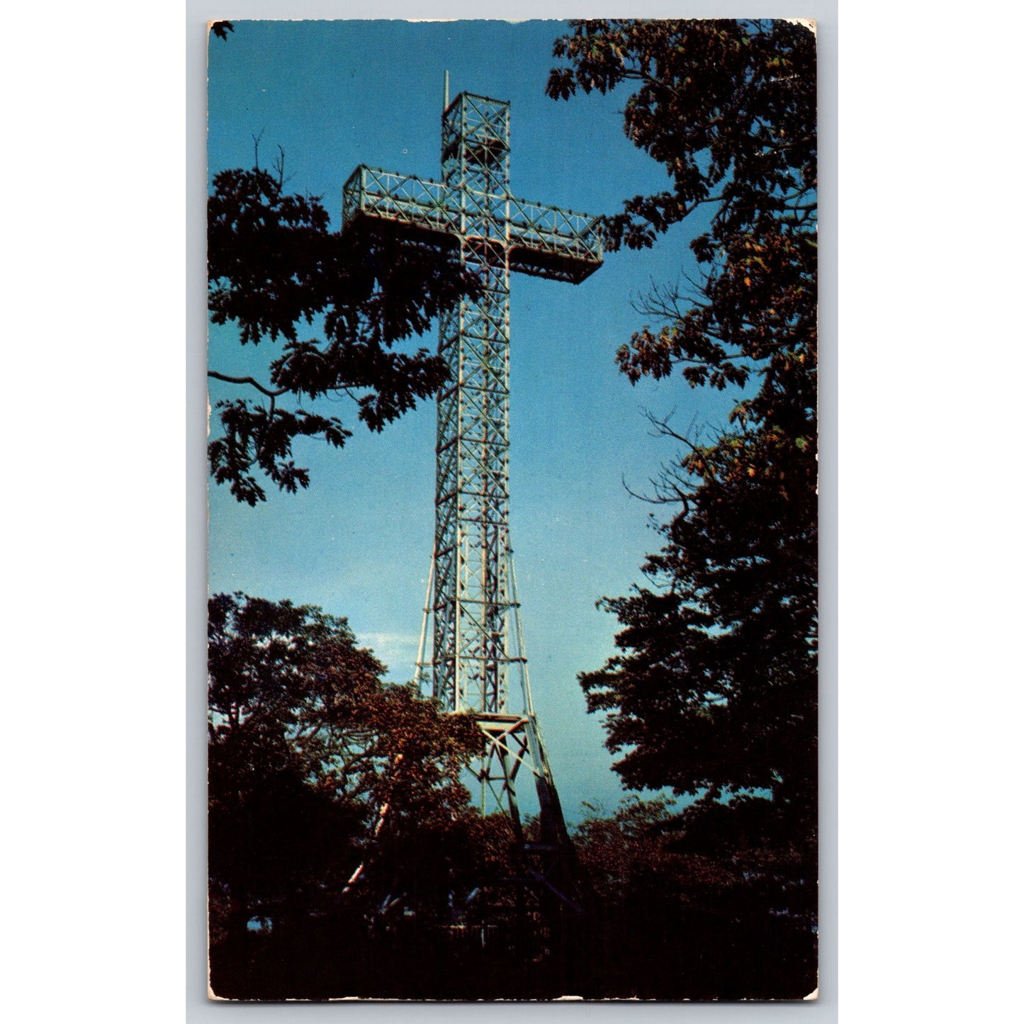 Montreal Canada The Cross On Mount Royal 1952 Postcard Used Michel Photo