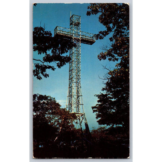 Montreal Canada The Cross On Mount Royal 1952 Postcard Used Michel Photo
