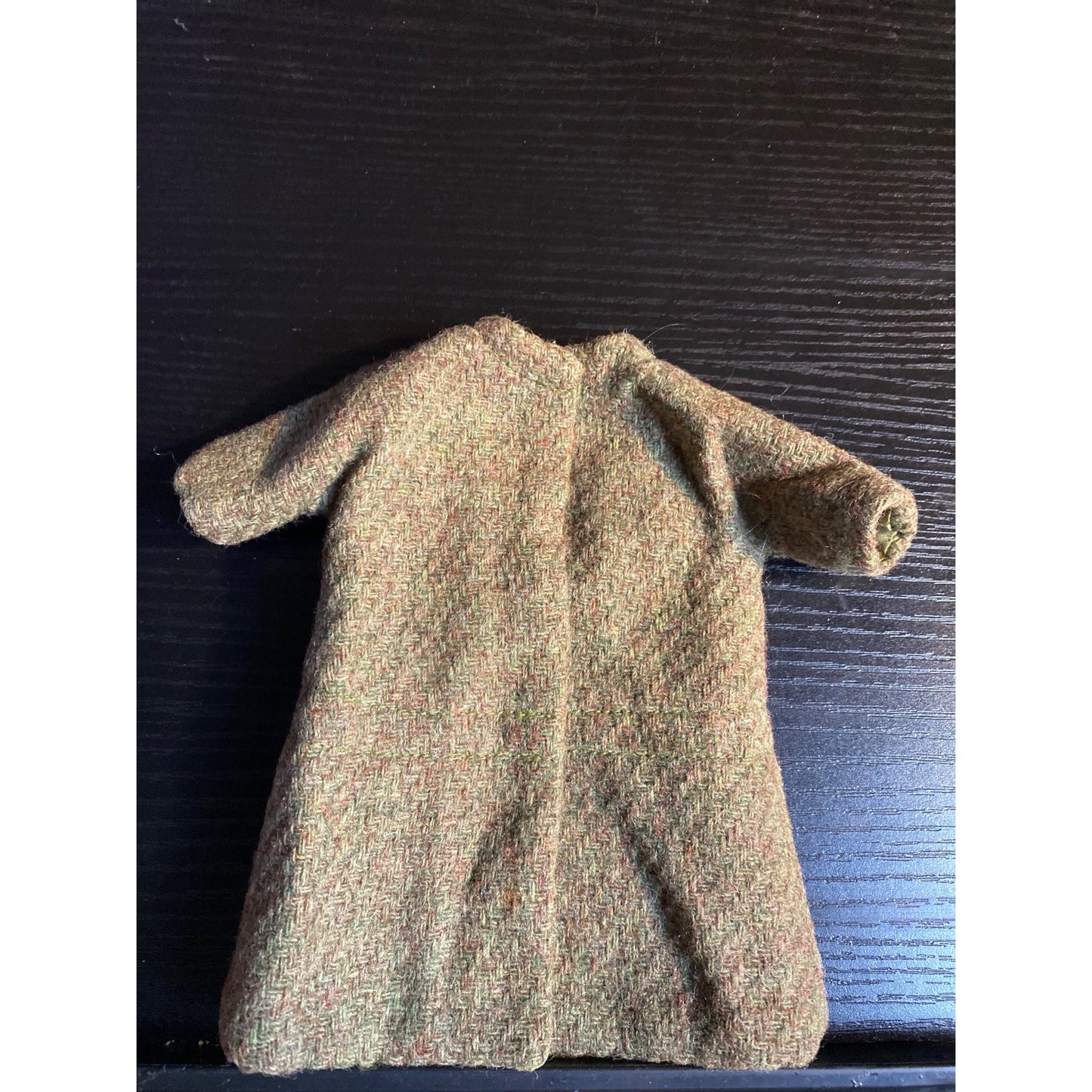Barbie Fashion Doll Vintage Handmade Brown Tweed Coat Silk Lined 1950s or 60s