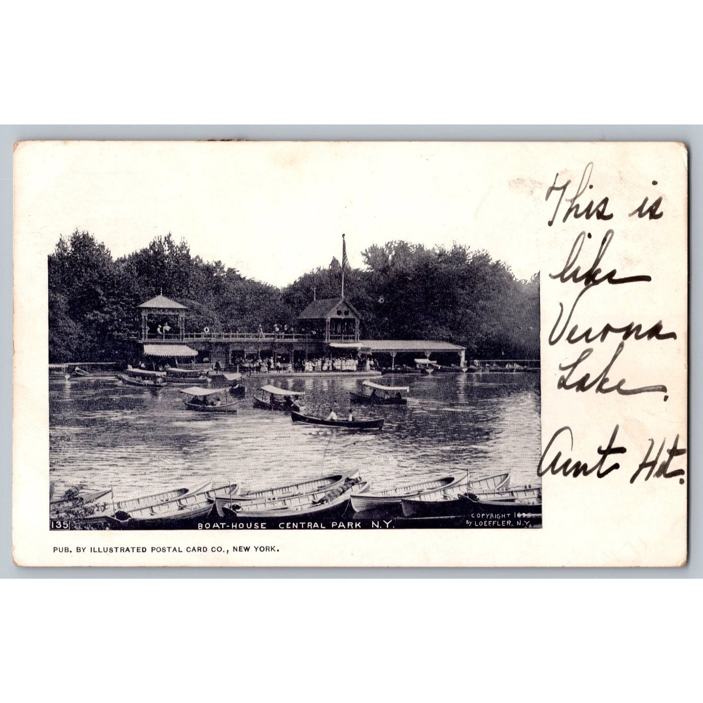 New York City NY Central Park Boat House Early 1900s Postcard