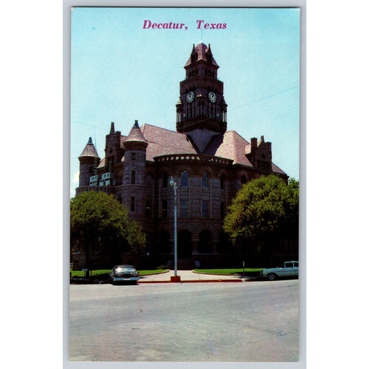 Decatur TX Texas Wise County Courthouse Chrome Postcard Unused