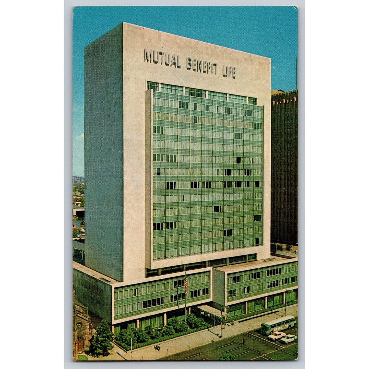 Newark NJ New Jersey Mutual Benefit Life Building Chrome Postcard Unused