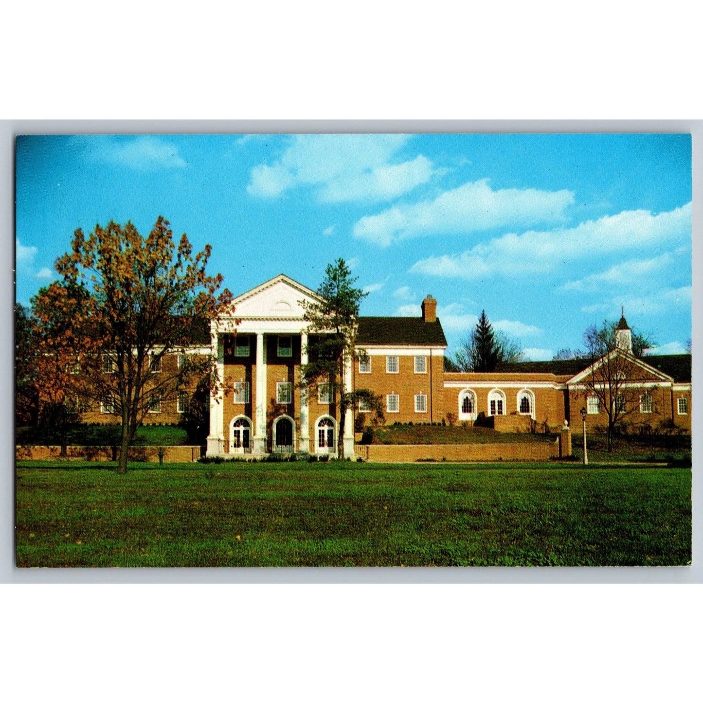 Delaware OH Ohio Methodist Theological School Library Auditorium Chrome Postcard