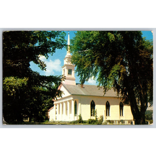 Castleton VT Vermont Federated Church Chrome Postcard Used Carleton Allen