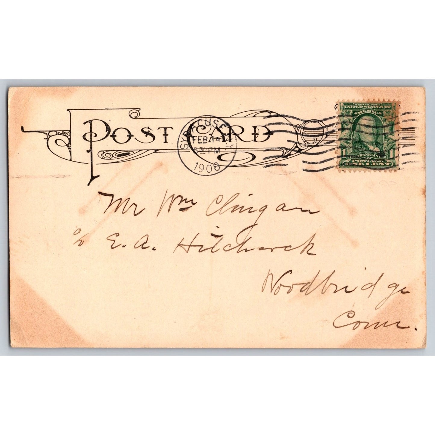 Baldwinsville NY New York Soldiers Monument 1908 Postcard Smith Drug Co