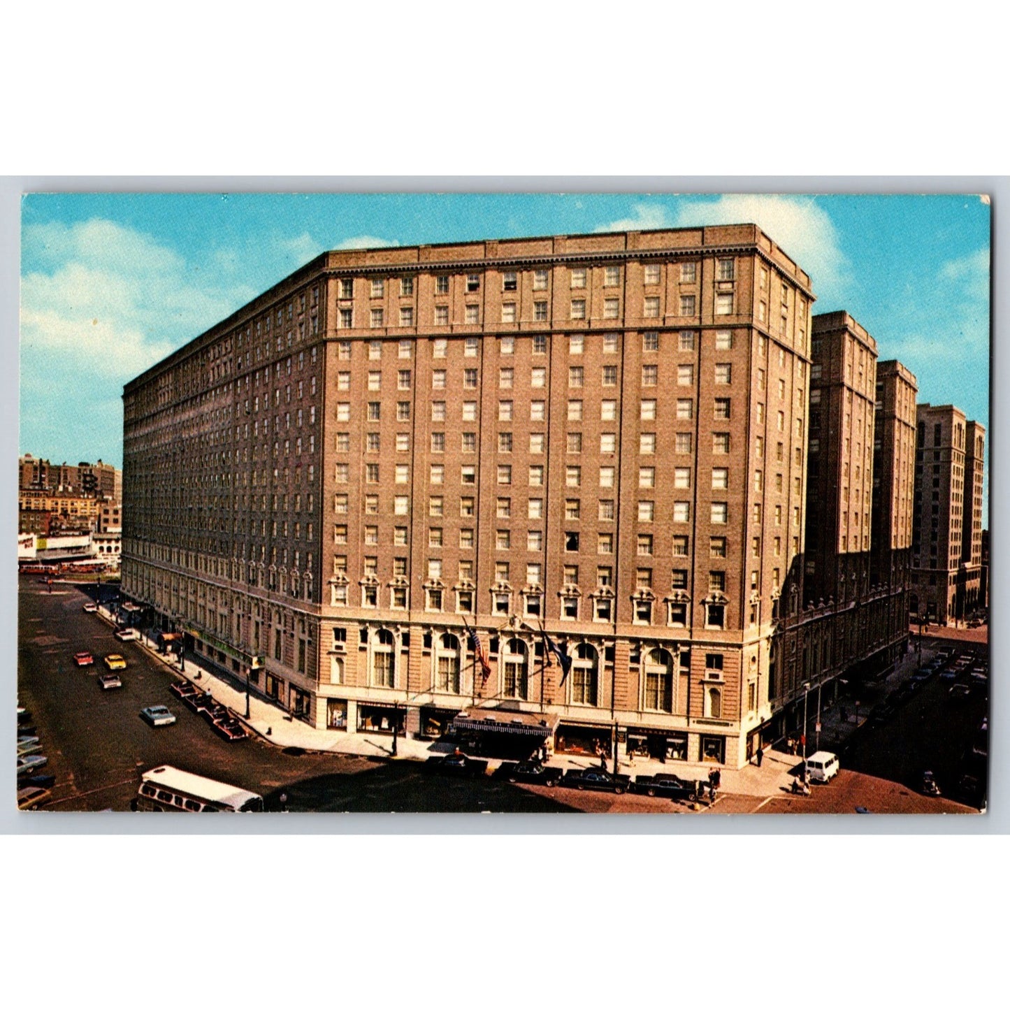 Boston MA Massachusetts Statler Hilton Hotel 1970s Chrome Postcard Unused