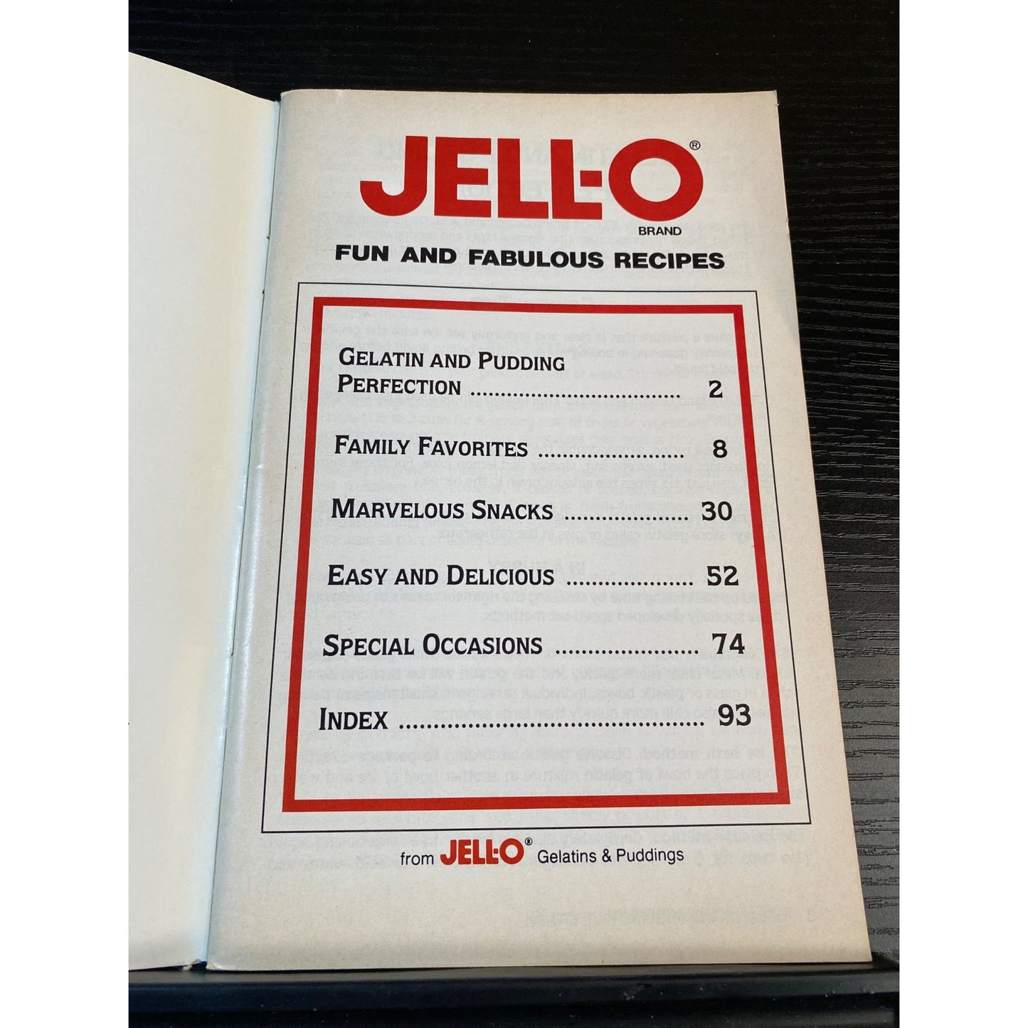 Favorite Recipes Jell-O Fun & Fabulous Recipes Cookbook Booklet 1988