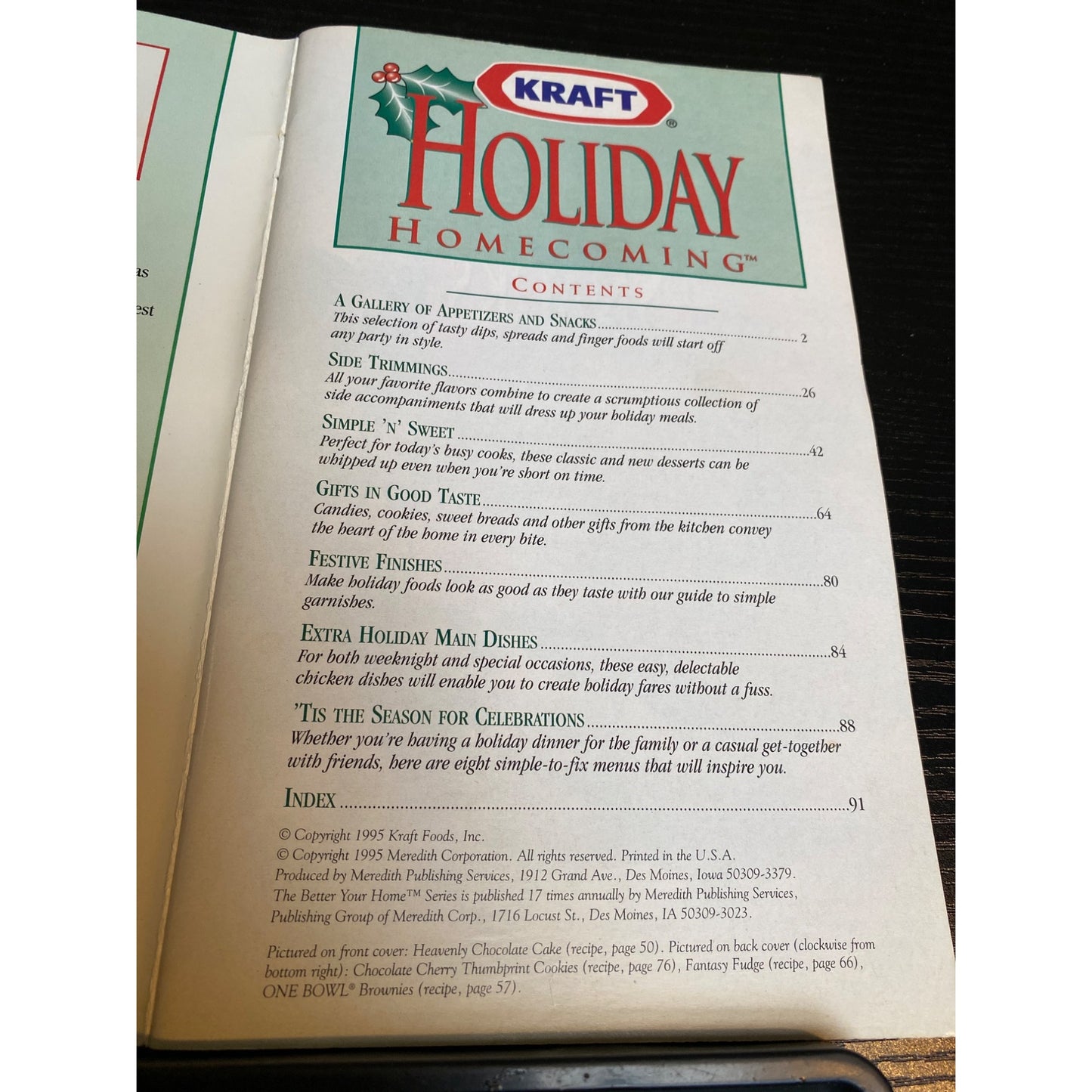 Cook Booklet Kraft Holiday Homecoming 87 Festive Recipes 15 Food Gift Ideas