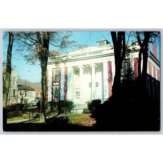 Rodgersville TN Tennessee Masonic Temple Chrome Postcard Unused R E Calonge