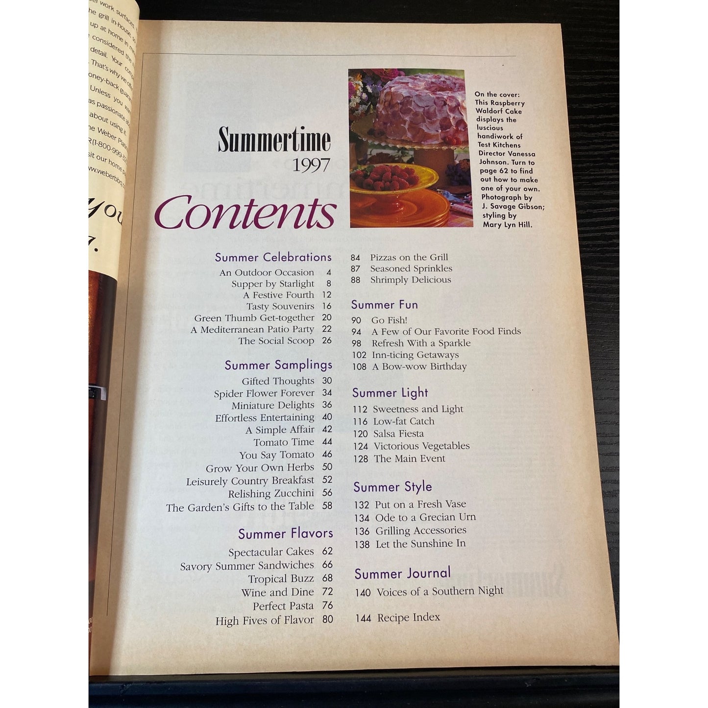 Southern Living Summertime Magazine 1997 Parties Picnics Tomato Tips Raspberry Cake