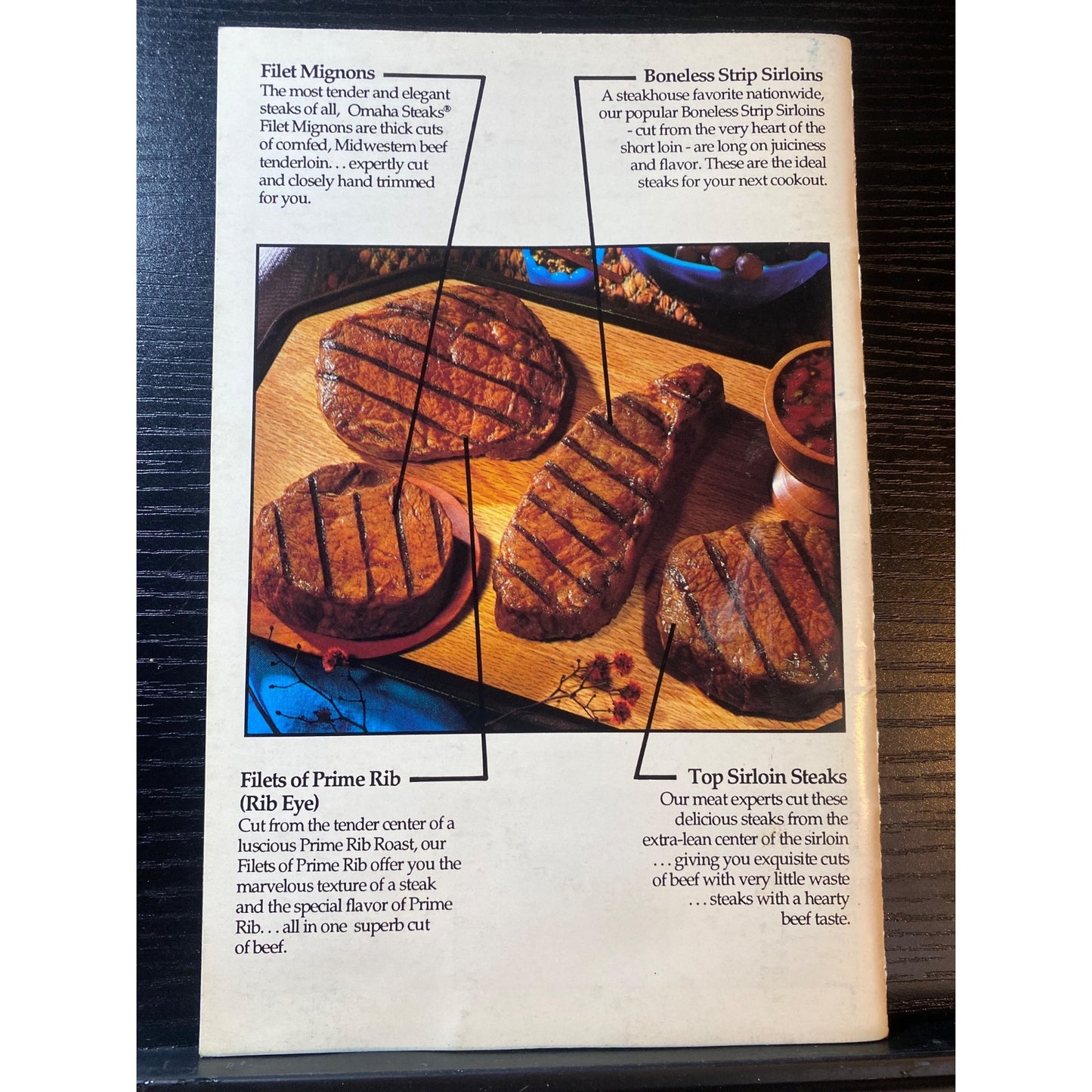 Omaha Steaks 1992-1993 Good Life Guide & Cookbook Booklet Recipes & Cooking Tips