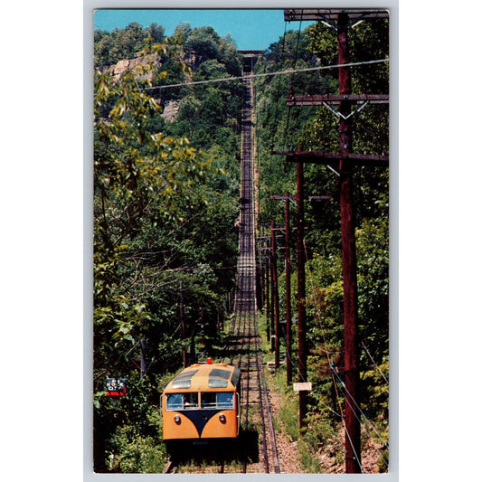Chattanooga TN Tennessee Lookout Mountain Incline 1955 Chrome Postcard Unused