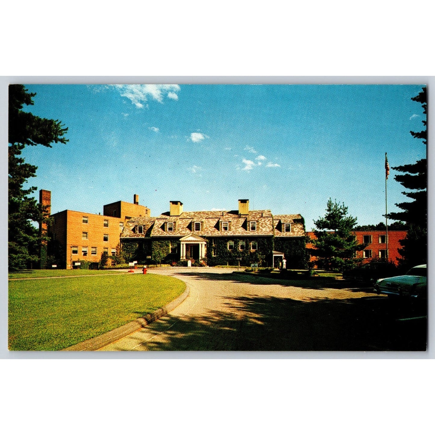 Postcard MA Massachusetts Concord Emerson Hospital 1950s Chrome Unused