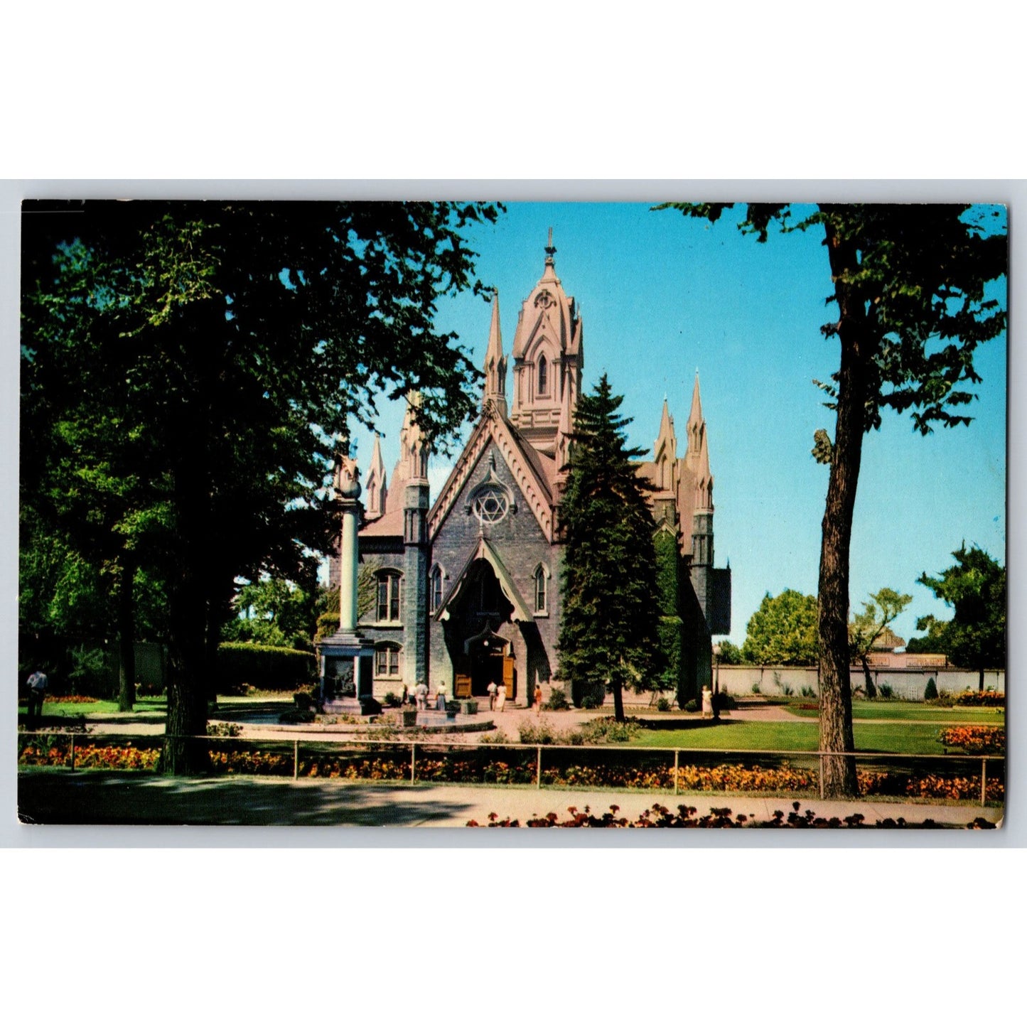 Salt Lake City UT Utah Assembly Hall Temple Square Chrome Postcard Unused