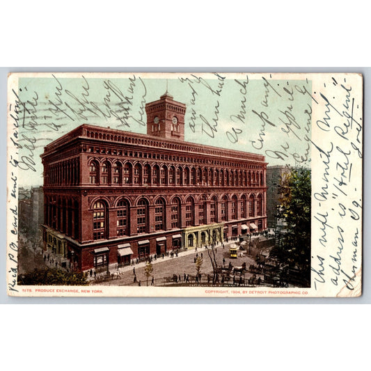 New York City NY Produce Exchange 1904 Undivided Postcard Used Detroit