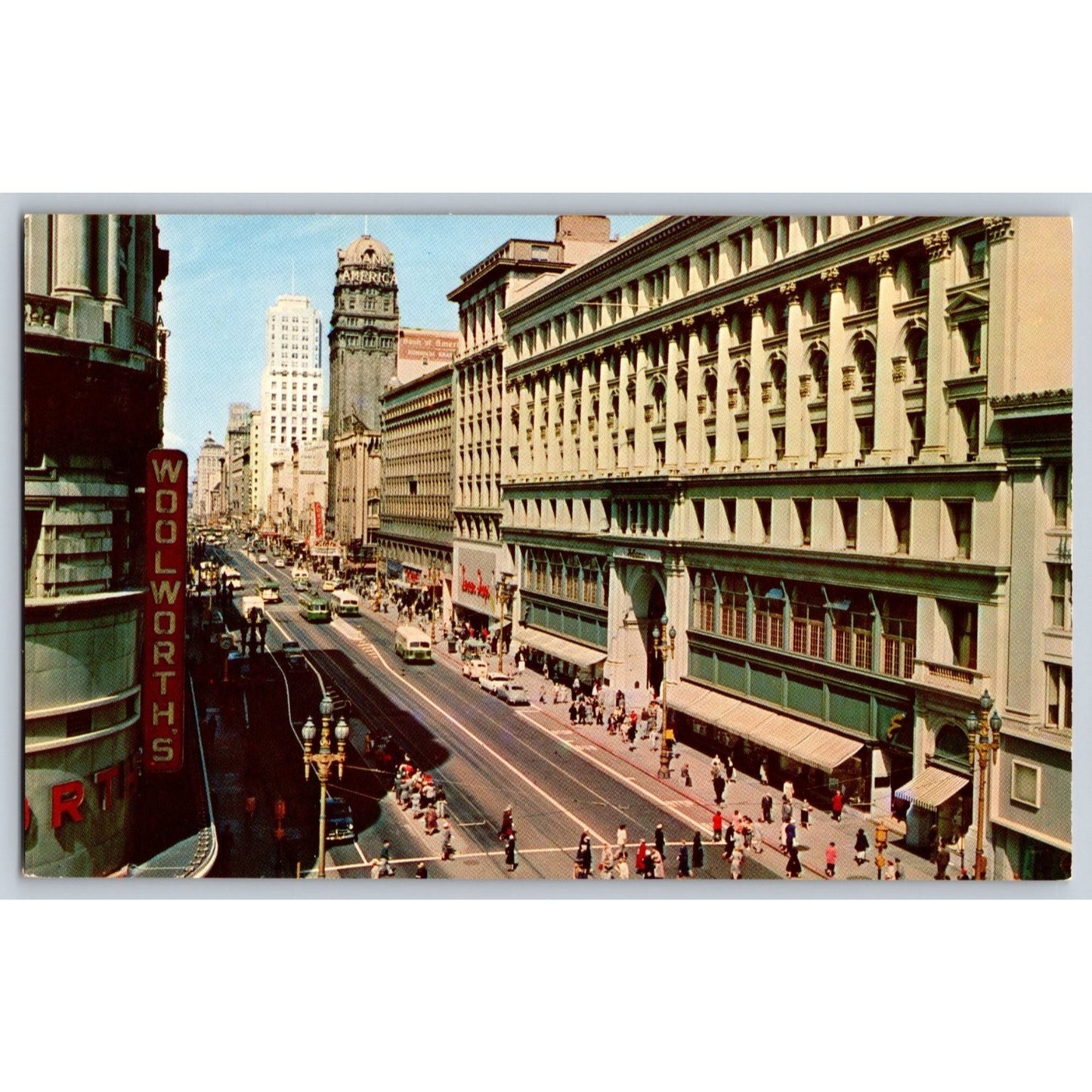 San Francisco CA California Market Street View Chrome Postcard Mike Roberts