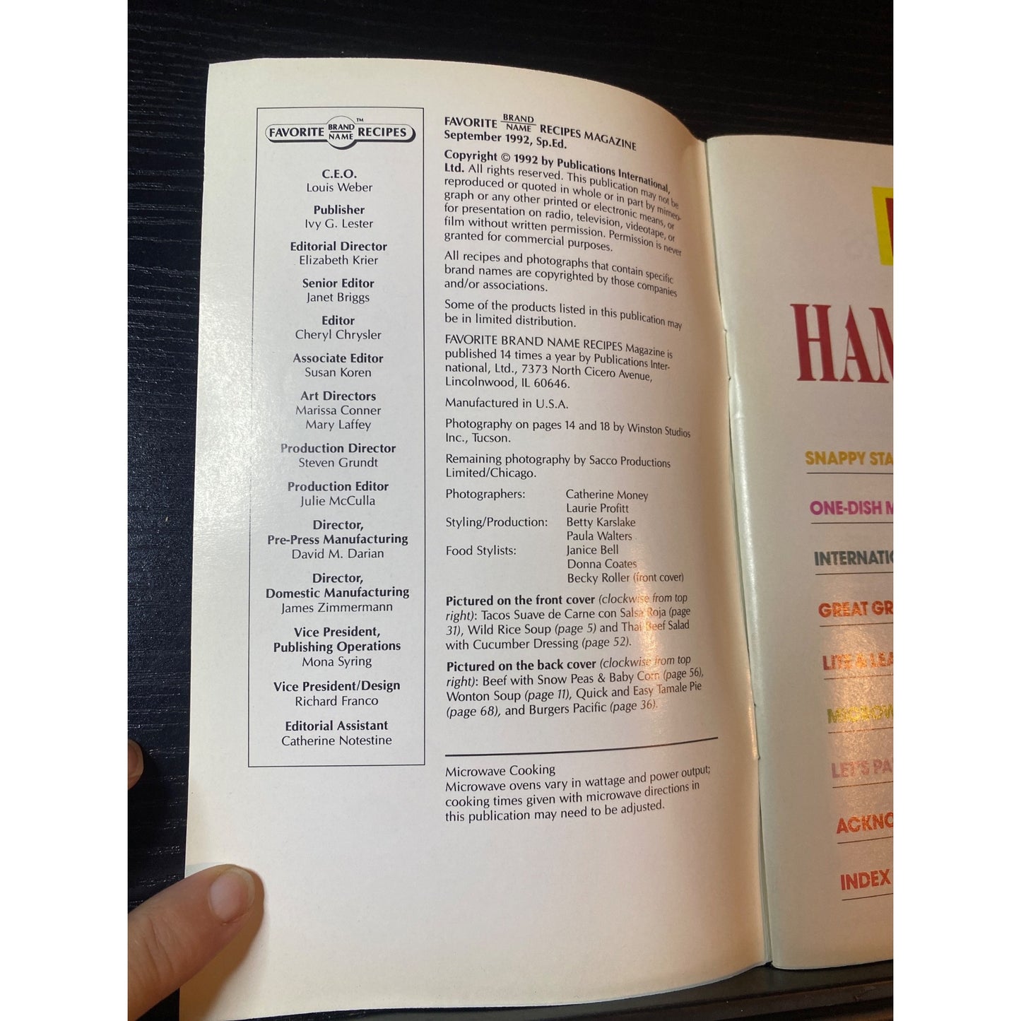 Favorite Brands Recipes 101+ Hurry-Up Hamburger Cookbook Booklet 1992 Special Ed