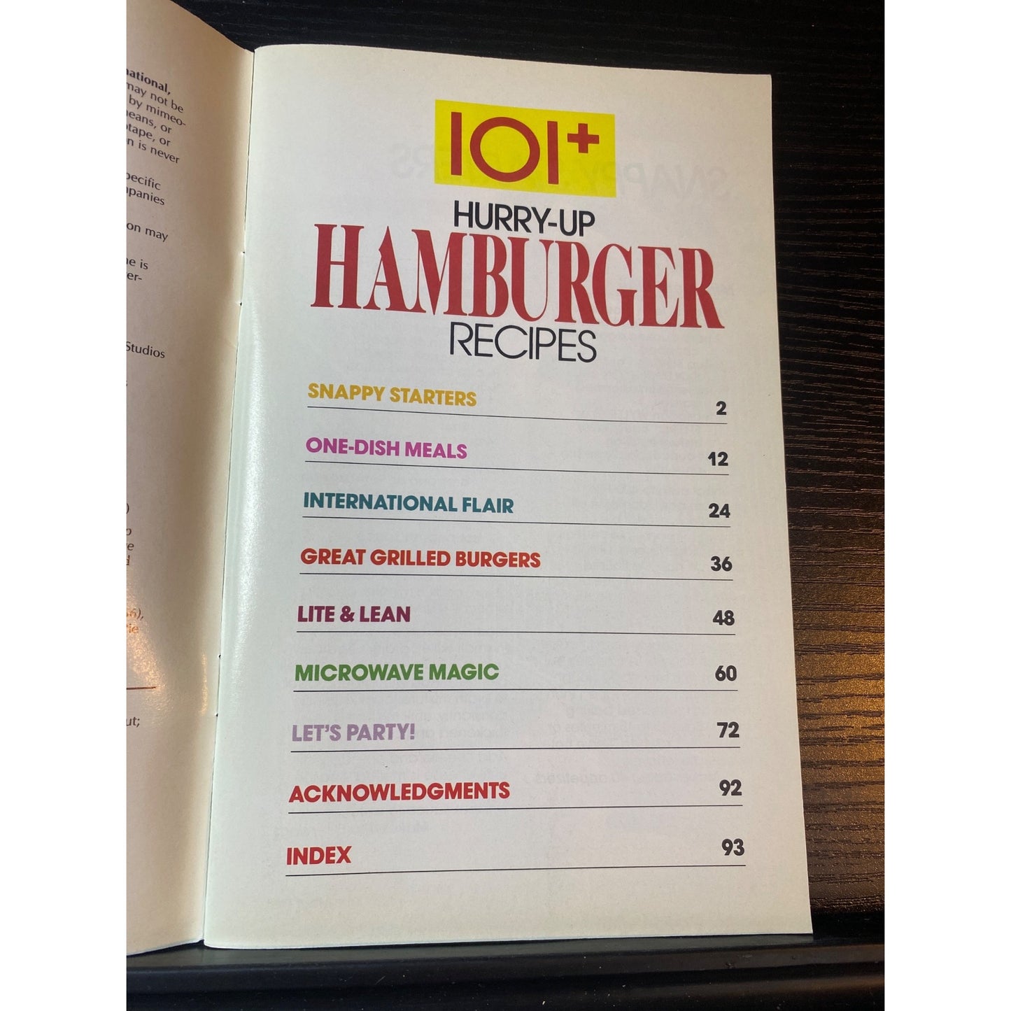 Favorite Brands Recipes 101+ Hurry-Up Hamburger Cookbook Booklet 1992 Special Ed