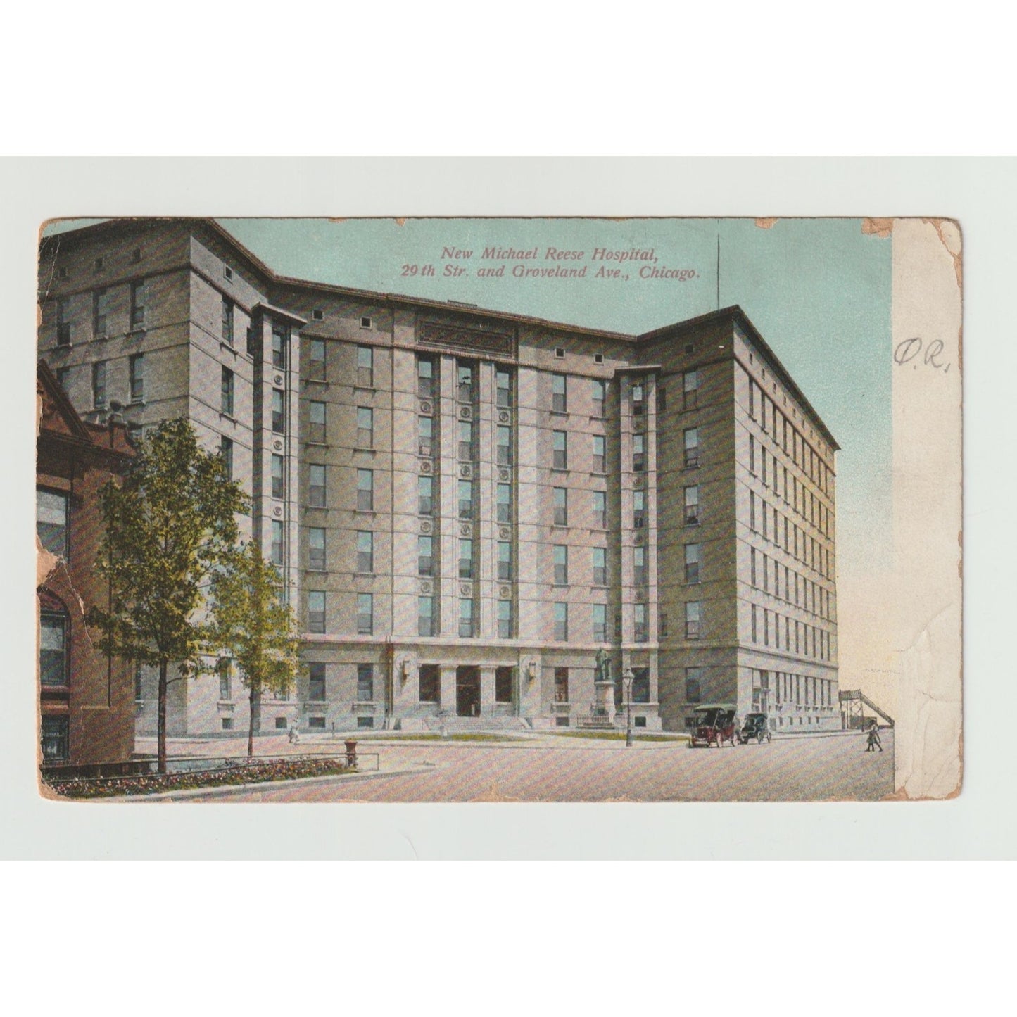 Chicago IL Illinois Michael Reese Hospital Groveland Ave Divided Back Postcard