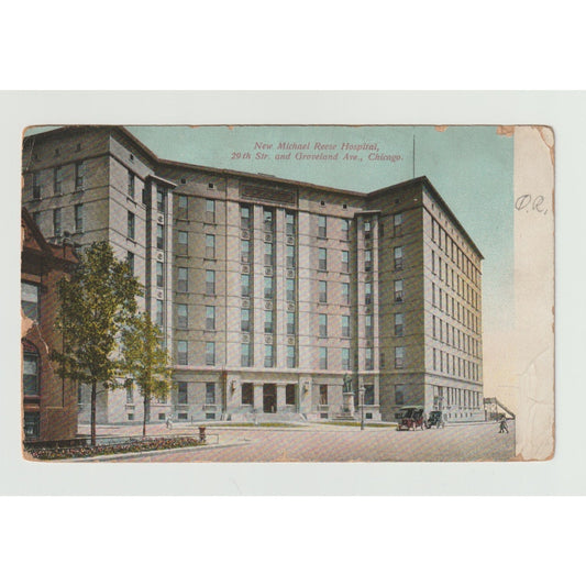 Chicago IL Illinois Michael Reese Hospital Groveland Ave Divided Back Postcard