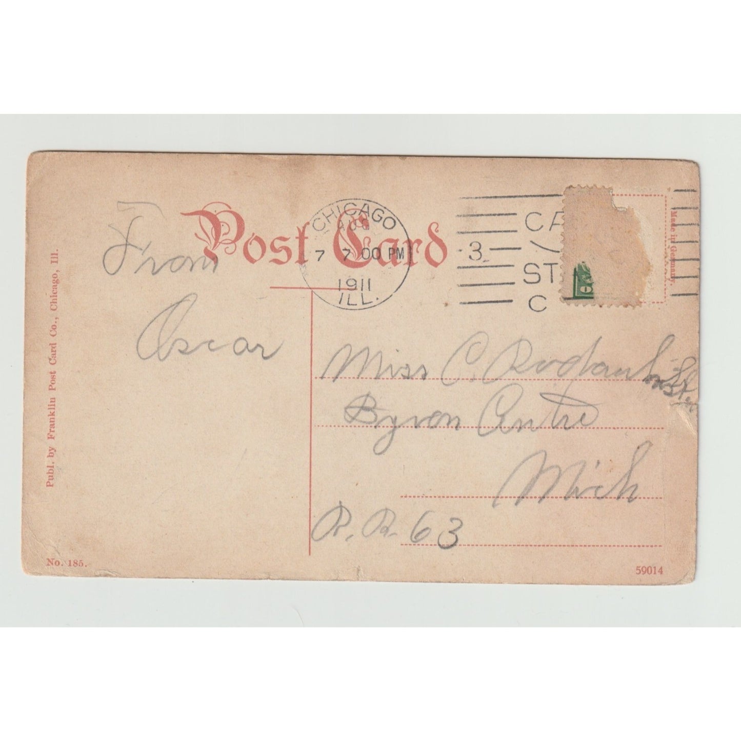 Chicago IL Illinois Michael Reese Hospital Groveland Ave Divided Back Postcard