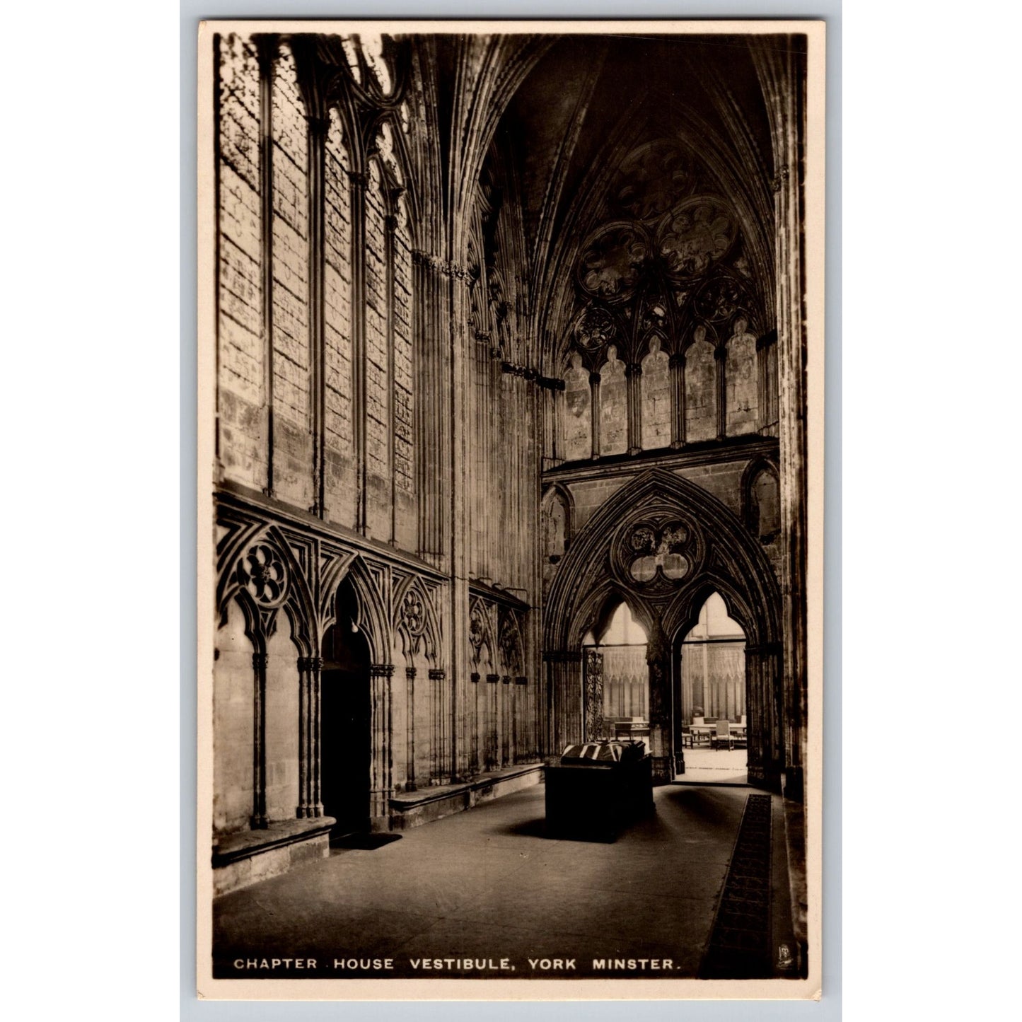 Real Photo Deangate York England UK Minster Chapter House Vestibule Tucks Postcard