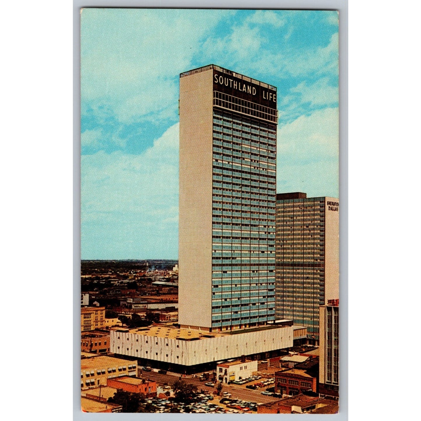 Dallas TX Texas Southland Towers Center 1970s Chrome Postcard Unused