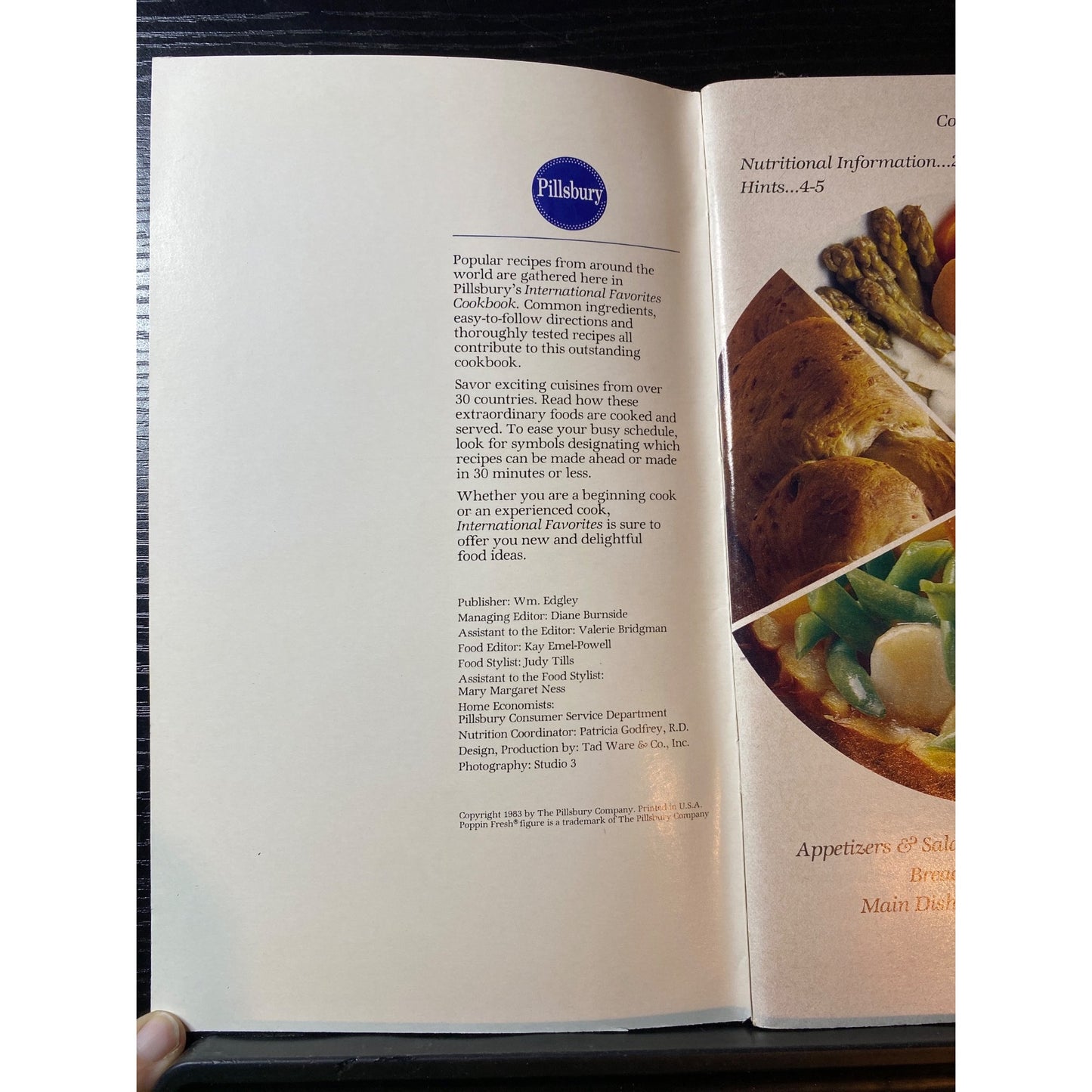 Pillsbury International Favorites Cookbook Booklet Recipes From 32 Countries Vintage 1983