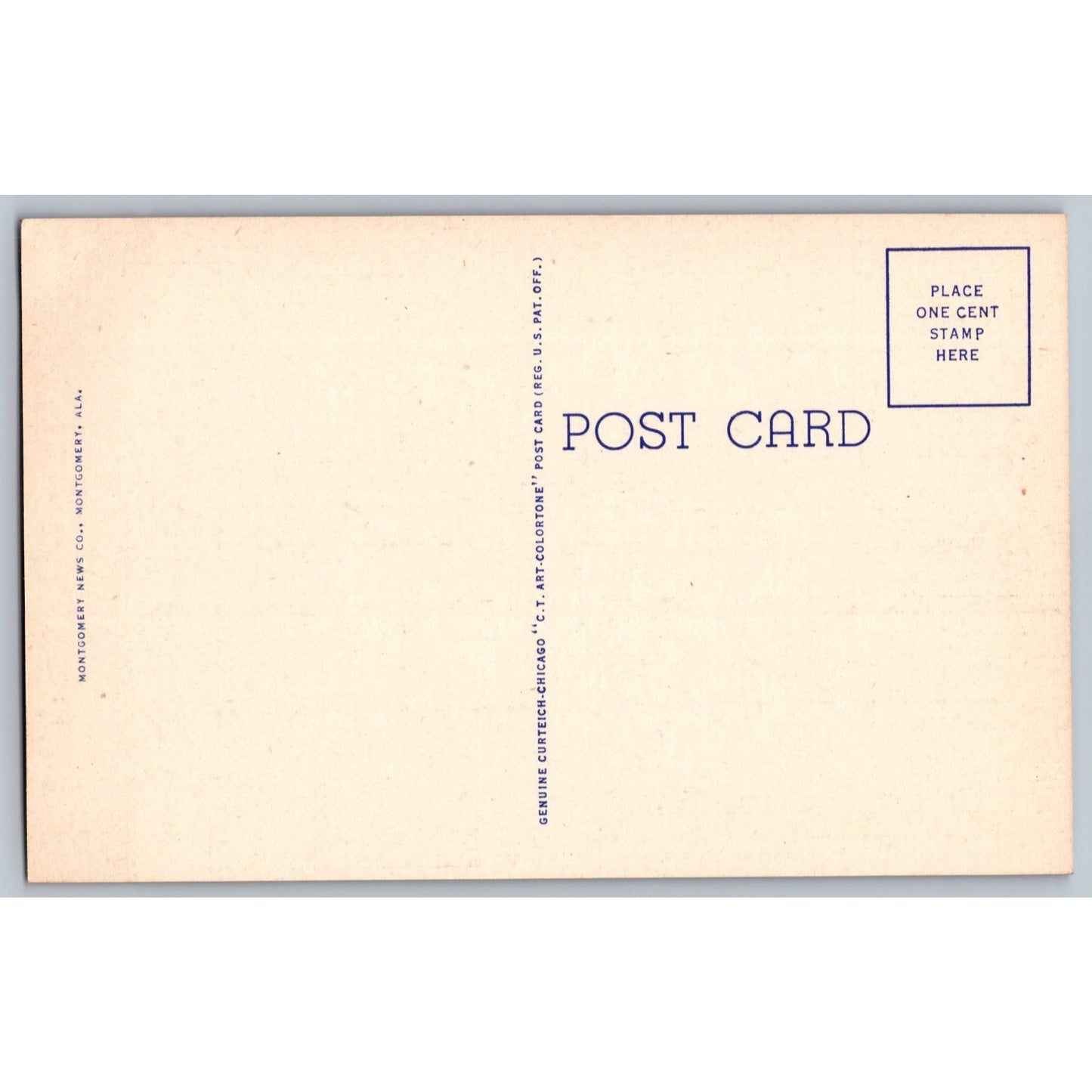 Auburn AL Alabama US Post Office Linen Postcard Unused Curt Teich