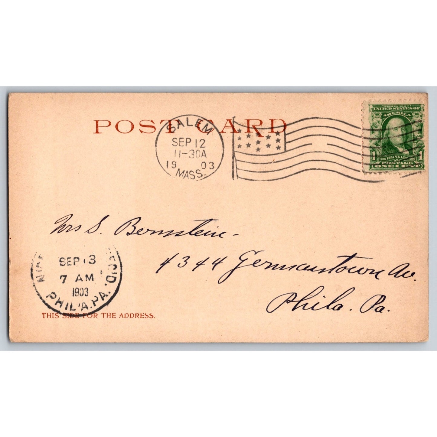 Salem MA Massachusetts Nathaniel Hawthornes Birthplace 1903 Undivided Postcard