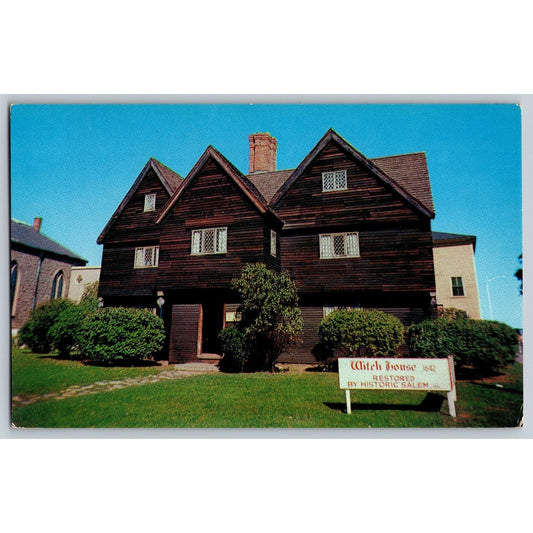 Salem MA Massachusetts Witch House Witchcraft Chrome Postcard Sanborn Studios