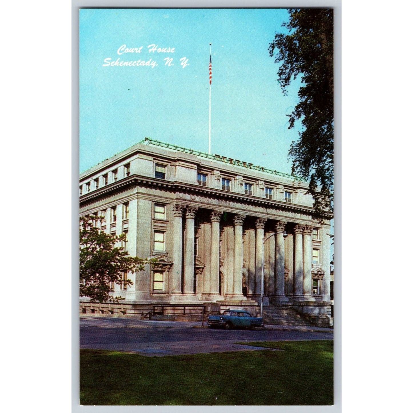 Schenectady NY New York Court House Chrome Postcard Unused Joe Connors