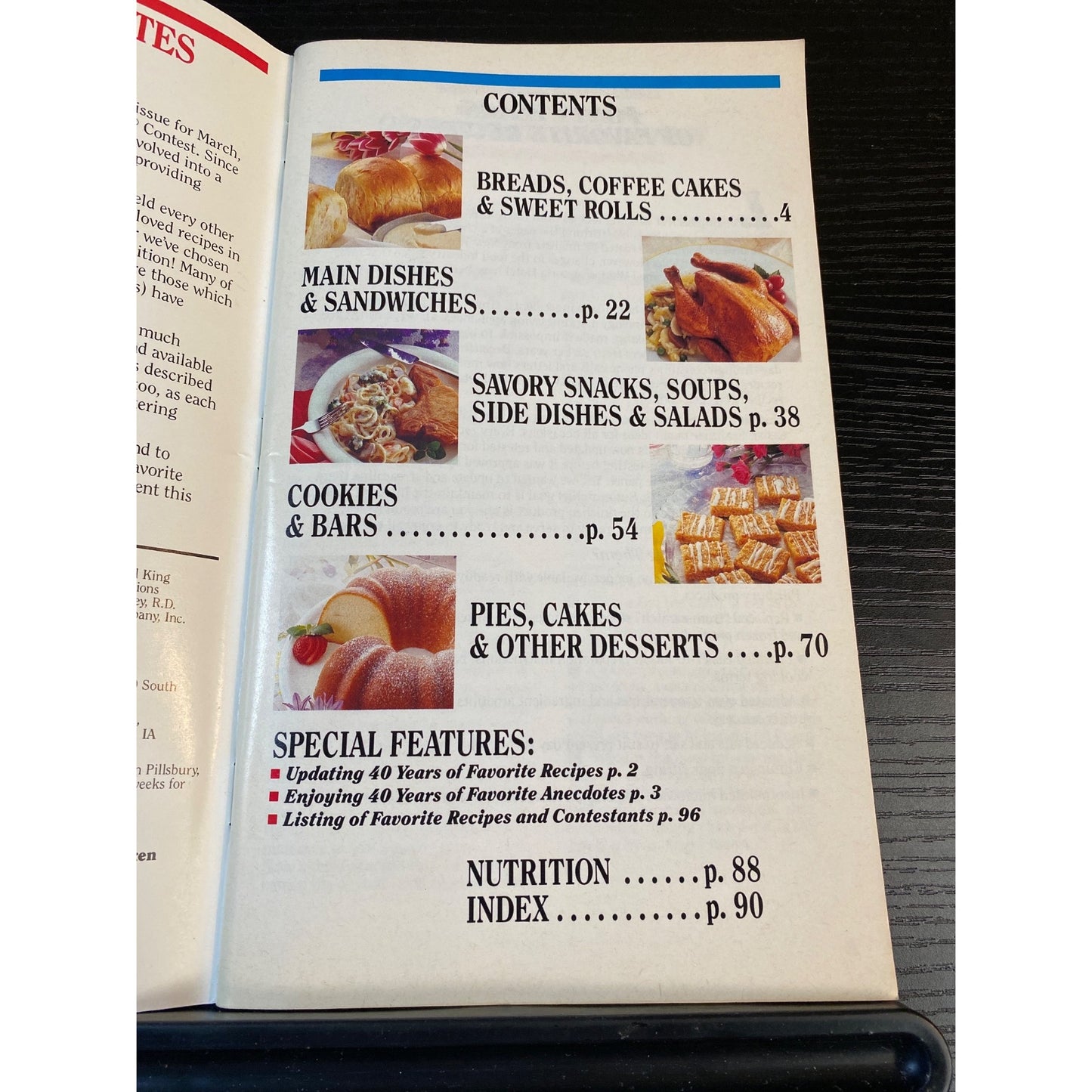 Pillsbury Bake-Off Favorites Cookbook Booklet 1989 Classic #98 40 Years
