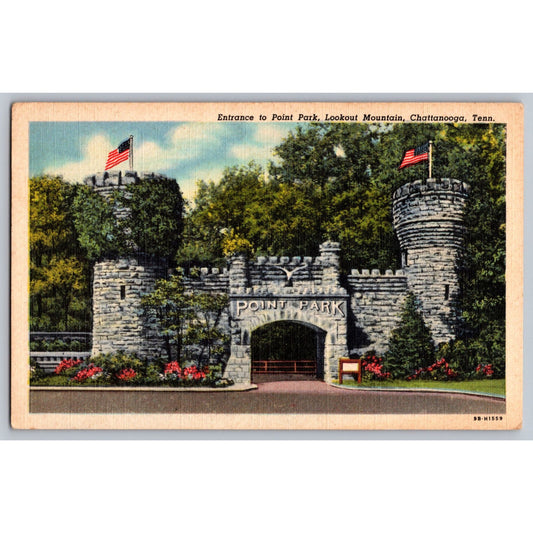 Chattanooga TN Tennessee Point Park Lookout Mountain Entrance Gate 1905 Postcard