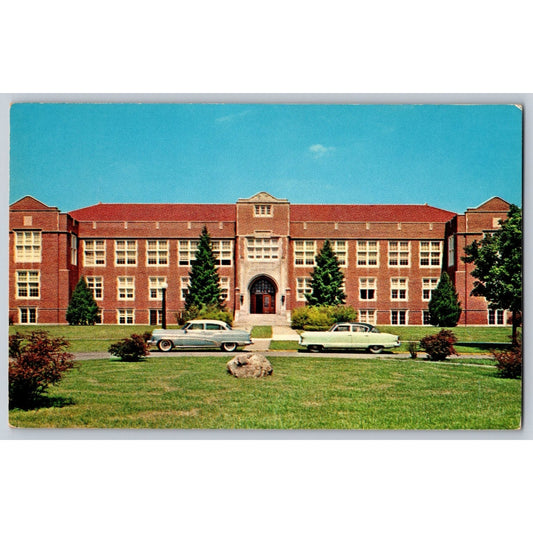 New Concord OH Ohio Muskingum College Montgomery Hall 1950s Chrome Postcard