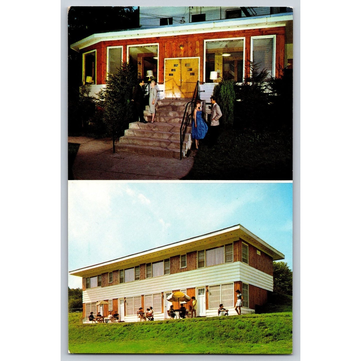 Parksville NY New York Spring Lake Hotel 1950s Chrome Postcard Magi Kolor