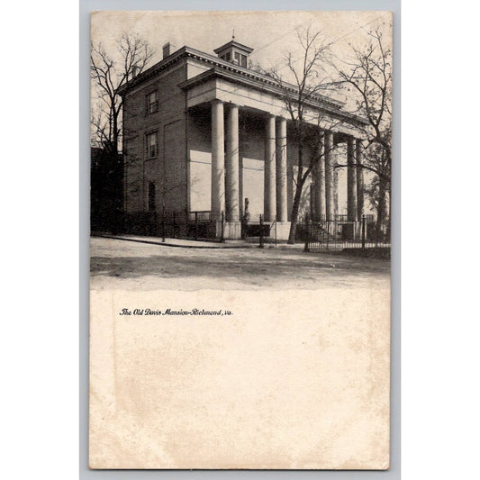 Richmond VA Virginia Old Davis Mansion Postcard J Murray Jordan Publisher