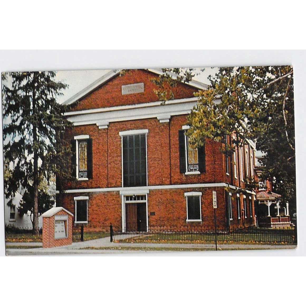 Vevay IN Indiana Ruter Chapel Methodist Church Chrome Postcard Unused